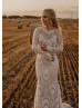 Long Sleeves Ivory Lace Bohemian Wedding Dress Long Sleeves Ivory Lace Bohemian Wedding Dress